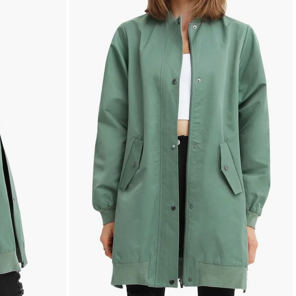 BELLE AND BLOOM Chasing You Long Bomber Jacket  NWT size large